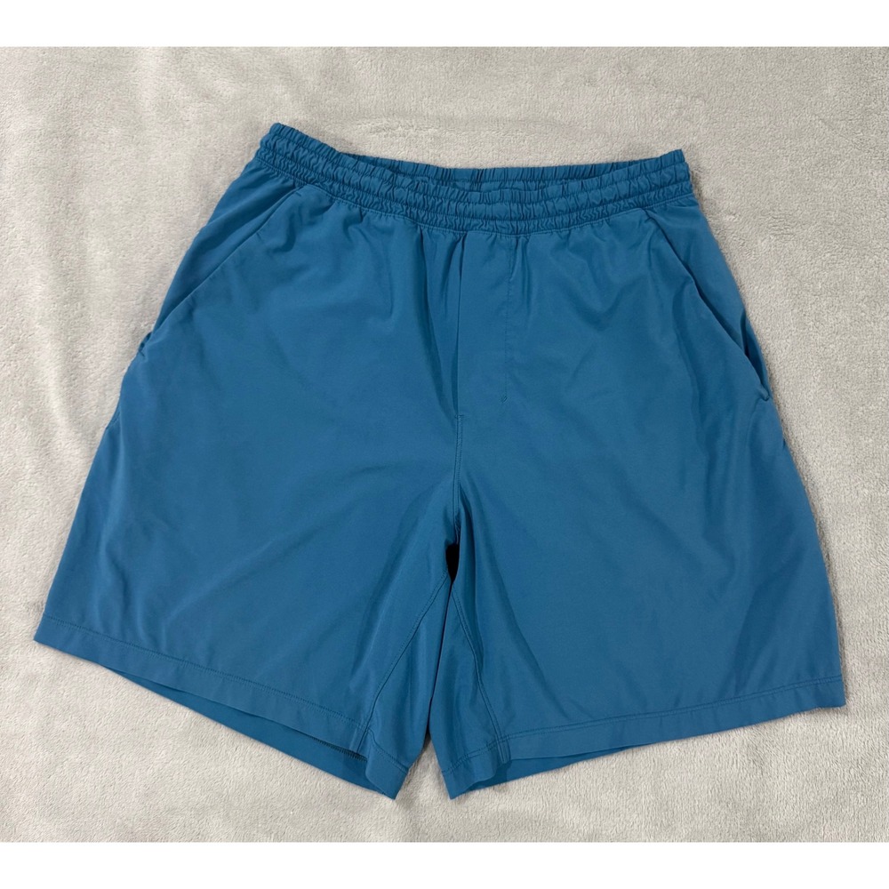 Lululemon Pace Breaker 7 Inch Lined Shorts Mens Teal Blue Athletic Gym Run